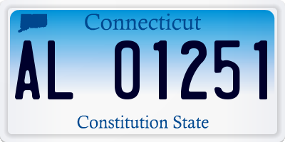 CT license plate AL01251
