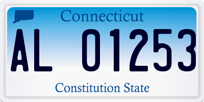 CT license plate AL01253
