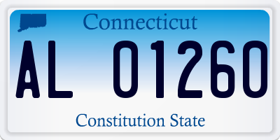 CT license plate AL01260