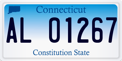 CT license plate AL01267