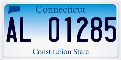 CT license plate AL01285