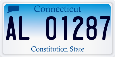 CT license plate AL01287