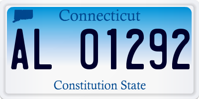 CT license plate AL01292