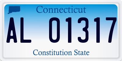 CT license plate AL01317