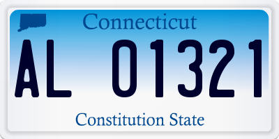 CT license plate AL01321