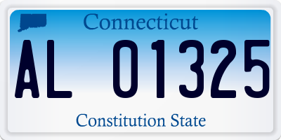 CT license plate AL01325
