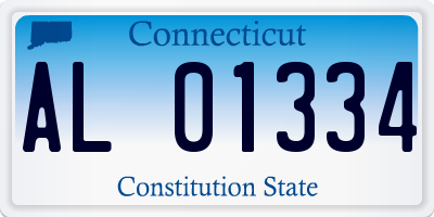 CT license plate AL01334