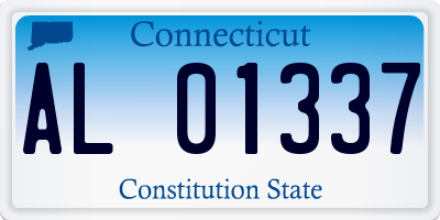 CT license plate AL01337