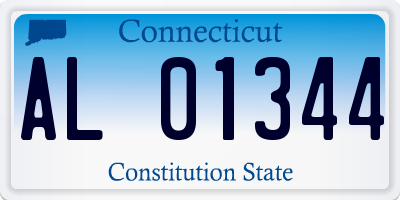 CT license plate AL01344