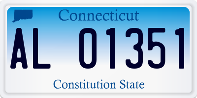 CT license plate AL01351