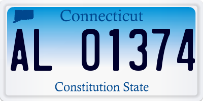 CT license plate AL01374