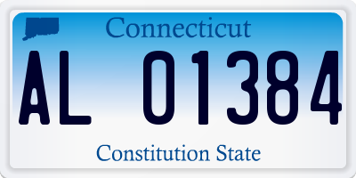 CT license plate AL01384