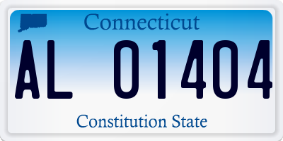 CT license plate AL01404