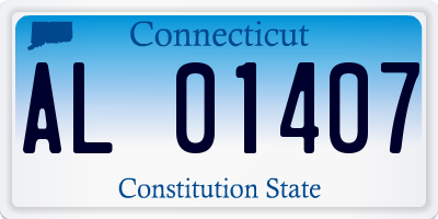 CT license plate AL01407