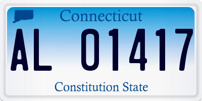 CT license plate AL01417