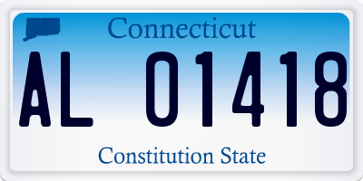 CT license plate AL01418