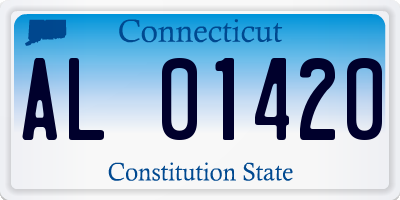 CT license plate AL01420