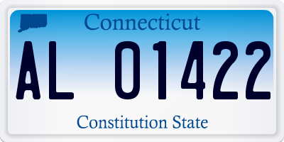 CT license plate AL01422