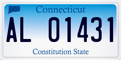 CT license plate AL01431