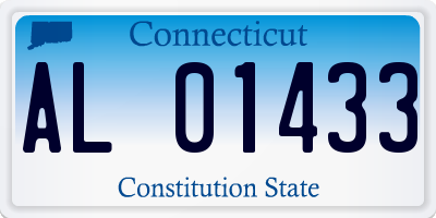 CT license plate AL01433
