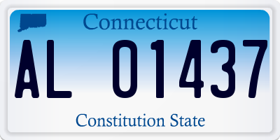 CT license plate AL01437