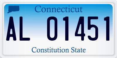 CT license plate AL01451