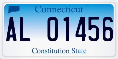 CT license plate AL01456