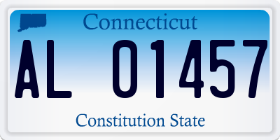 CT license plate AL01457