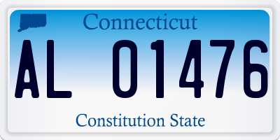 CT license plate AL01476