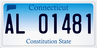 CT license plate AL01481