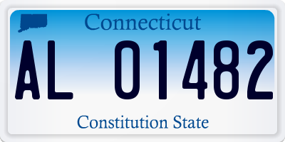 CT license plate AL01482