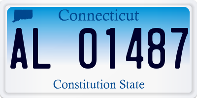 CT license plate AL01487