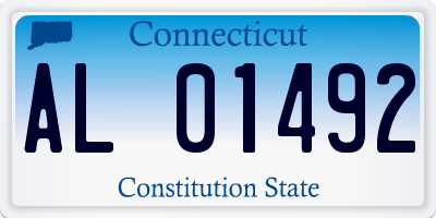 CT license plate AL01492