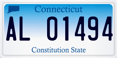 CT license plate AL01494