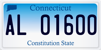 CT license plate AL01600