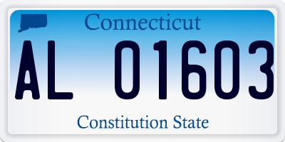 CT license plate AL01603