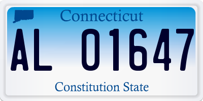 CT license plate AL01647