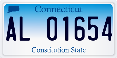 CT license plate AL01654