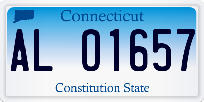 CT license plate AL01657