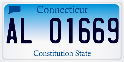 CT license plate AL01669
