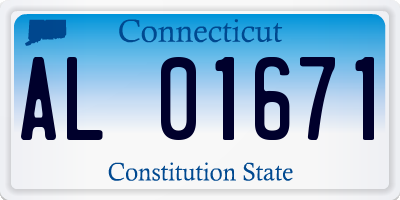 CT license plate AL01671