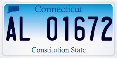 CT license plate AL01672