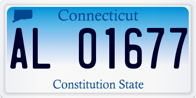 CT license plate AL01677