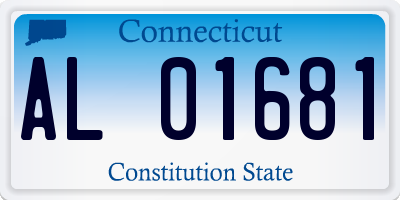 CT license plate AL01681