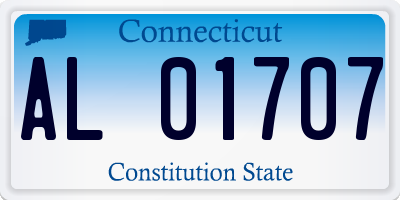 CT license plate AL01707
