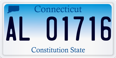 CT license plate AL01716