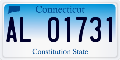 CT license plate AL01731