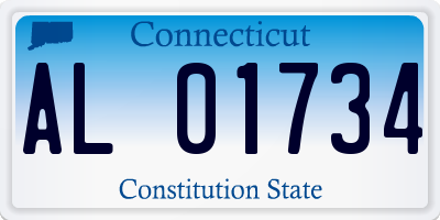 CT license plate AL01734