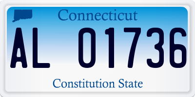 CT license plate AL01736