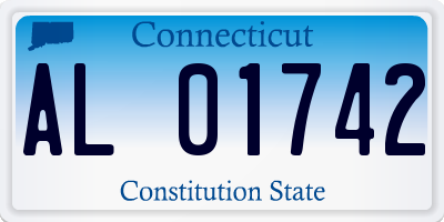 CT license plate AL01742